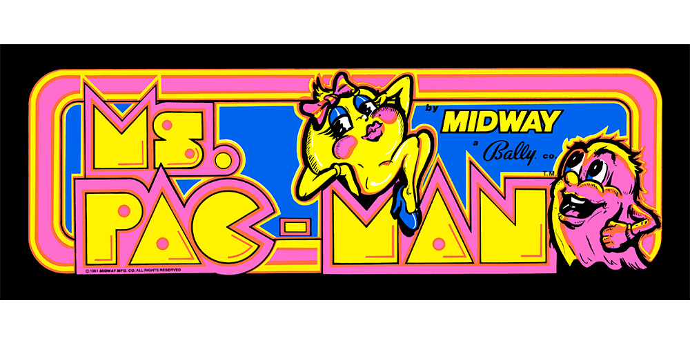 Pac-man Arcade Side Art Decal Set Ms 