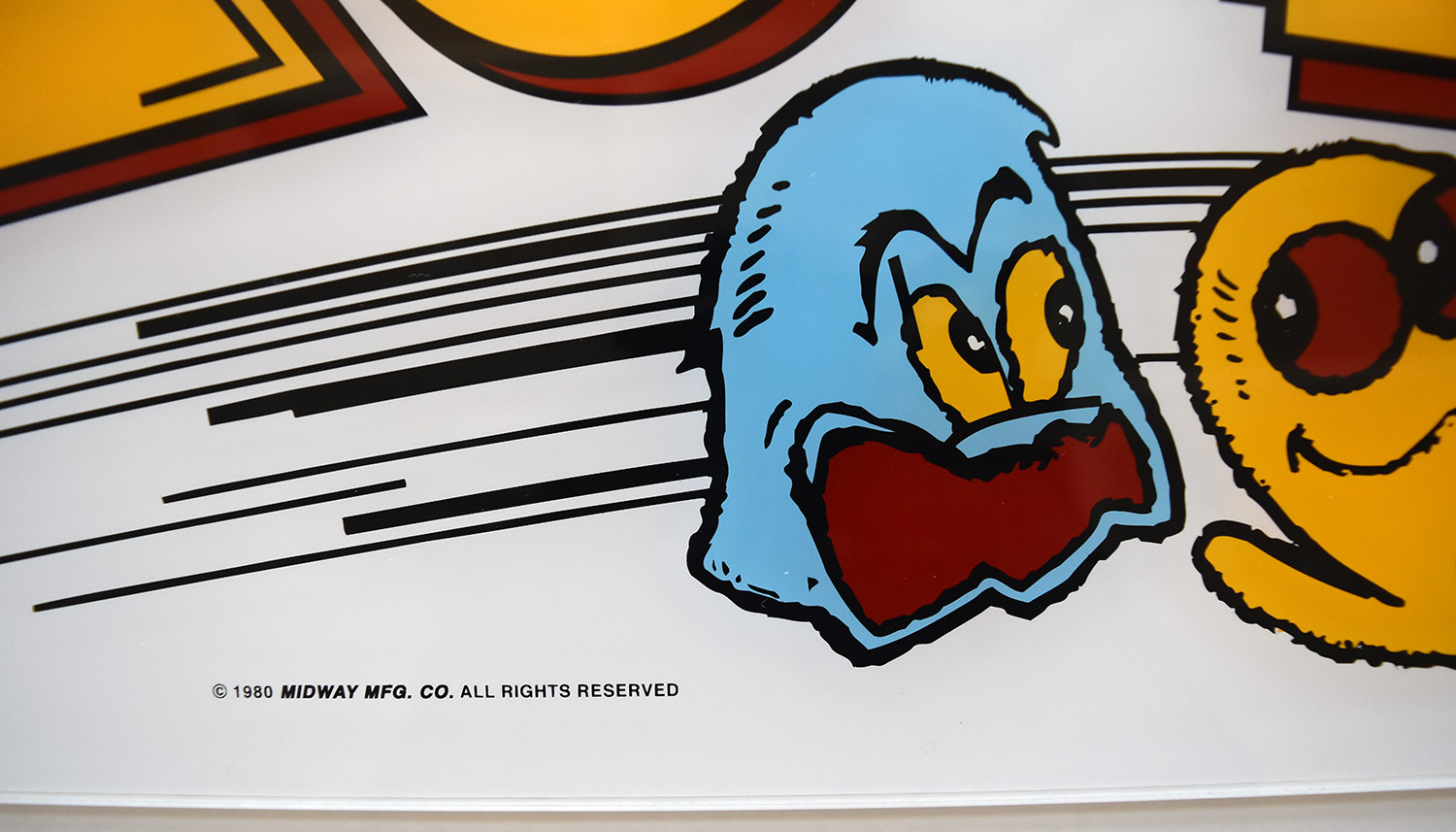 Pac-Man plexi marquee silkscreened 