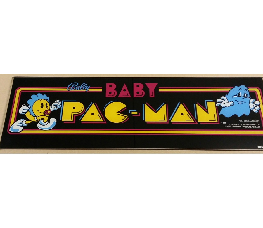 Baby Pac-Man Glass Marquee