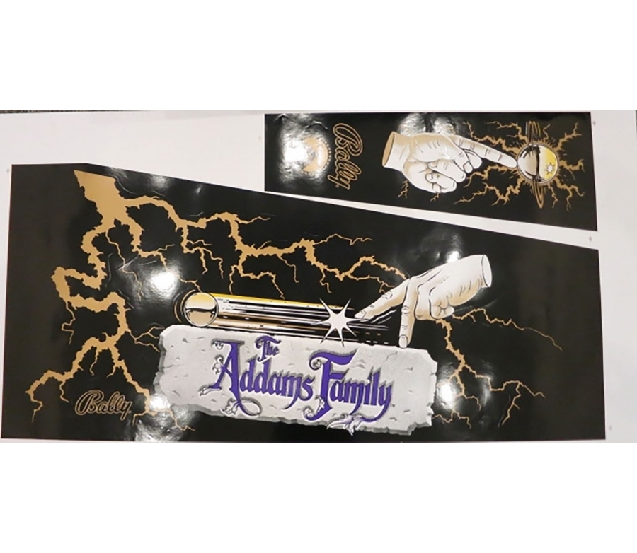 The Addams Family Gold Cabinet Decal Set