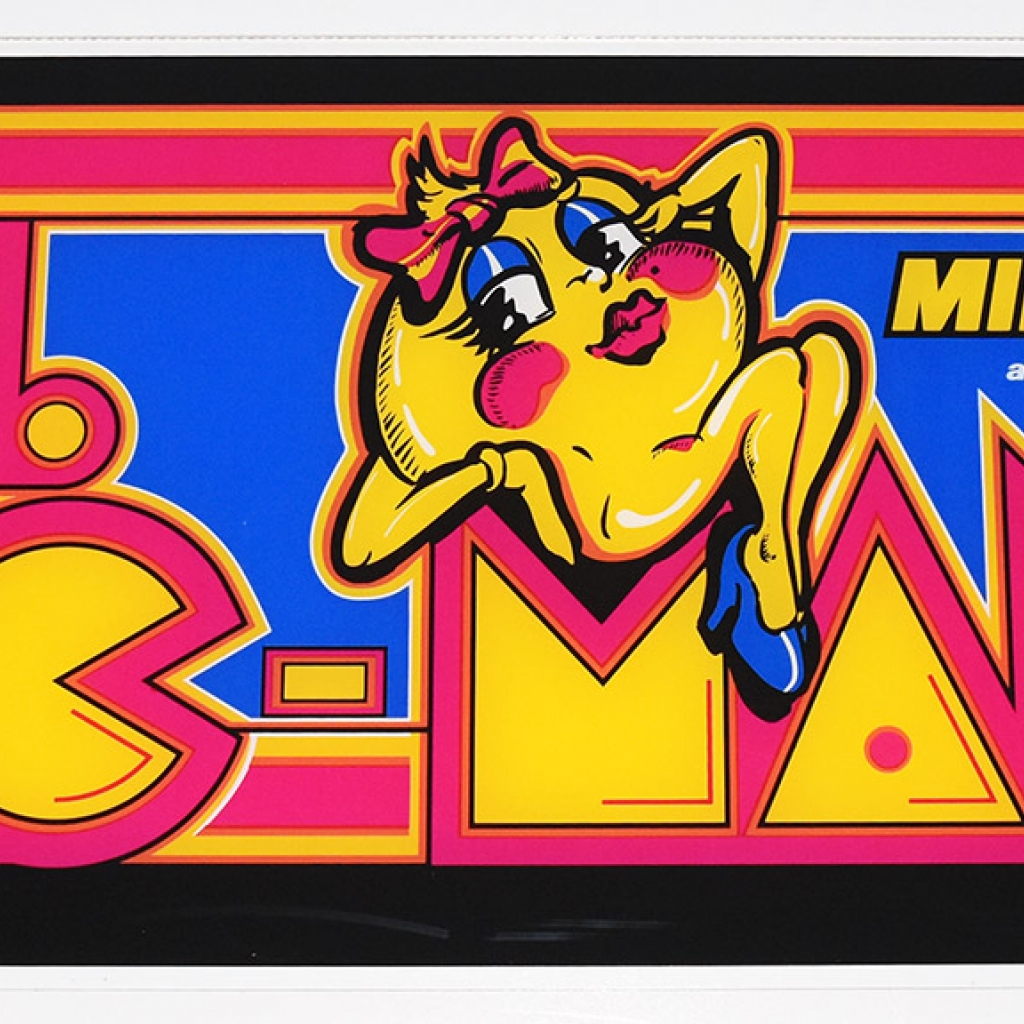 Ms. Pac-Man Marquee Plexiglass. 