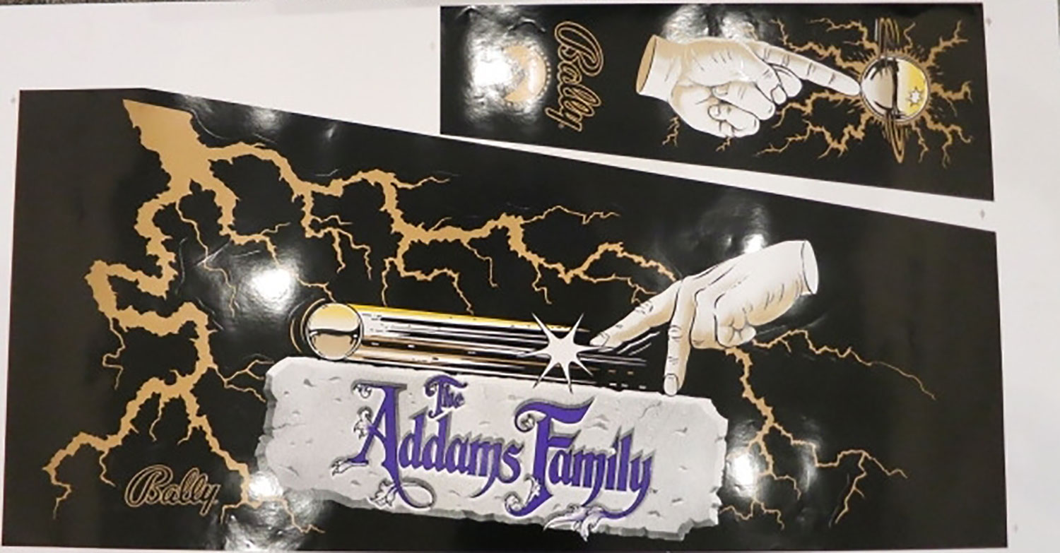 The Addams Family Gold Cabinet Decal Set